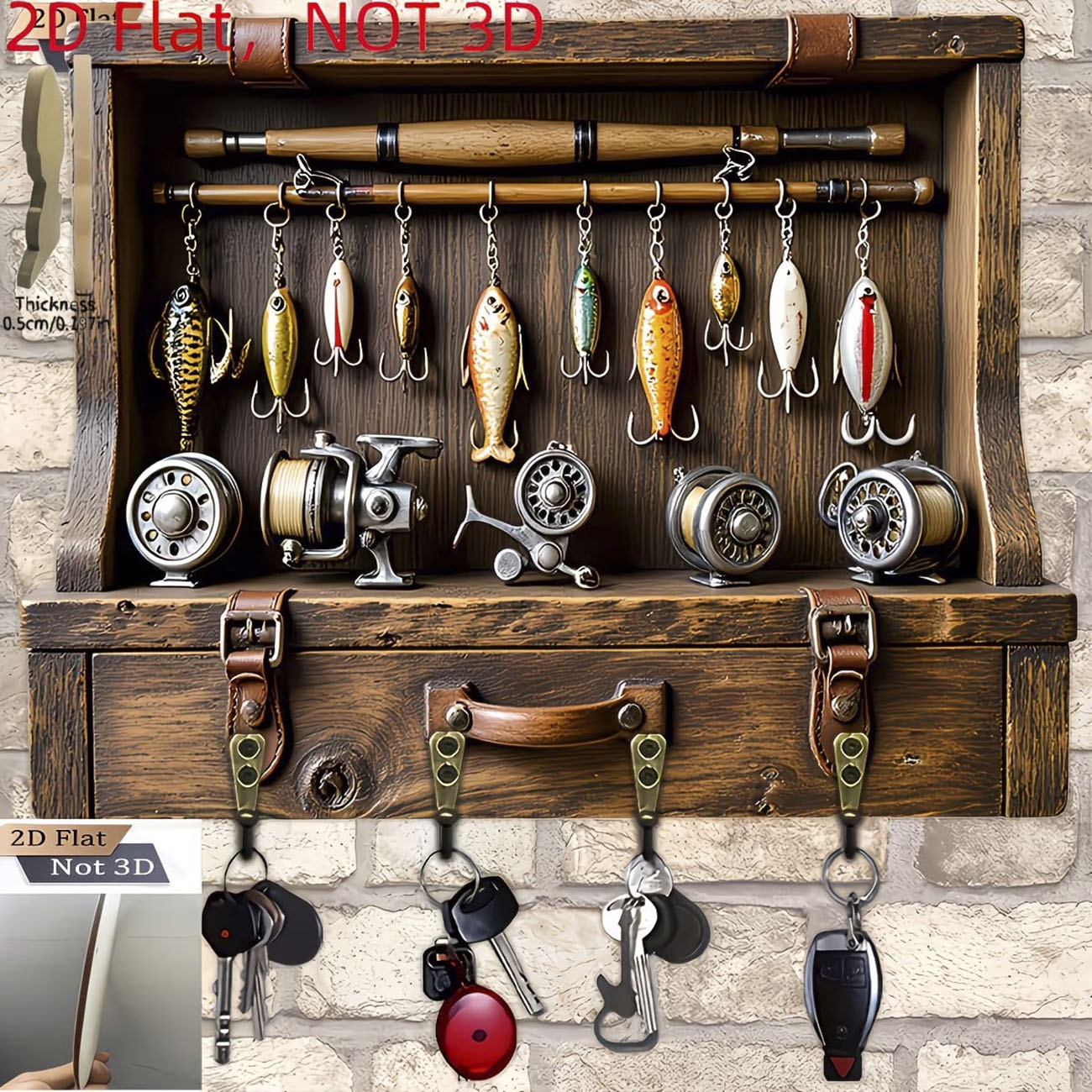 Gantungan Kunci Umpan Pancing  - Fishing Rod Combo ulasan dan harga